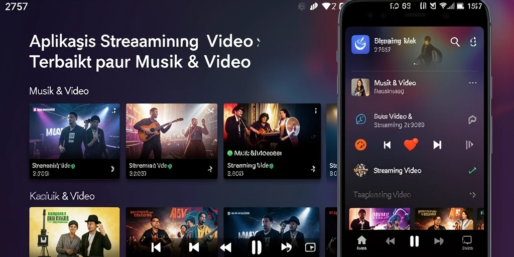 Tampilan antarmuka aplikasi Streaming Video 2757 yang menawan dan fungsional.