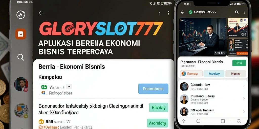 Antarmuka utama GLORYSLOT777 menampilkan berita ekonomi dan bisnis terkini.