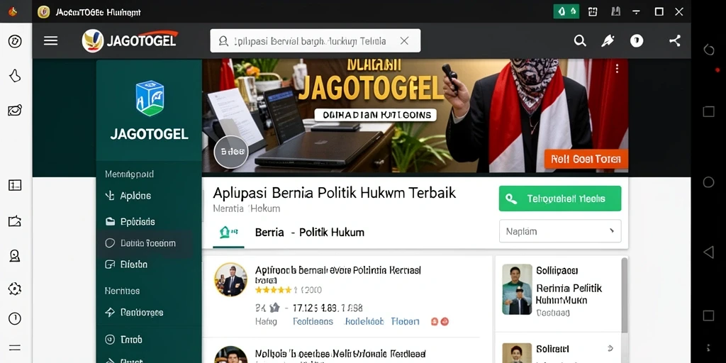 Antarmuka aplikasi JAGOTOGEL yang modern dan informatif.