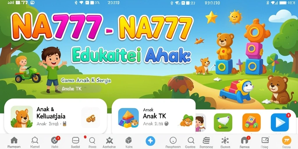 Tampilan antarmuka menarik dan ramah anak pada game edukatif.