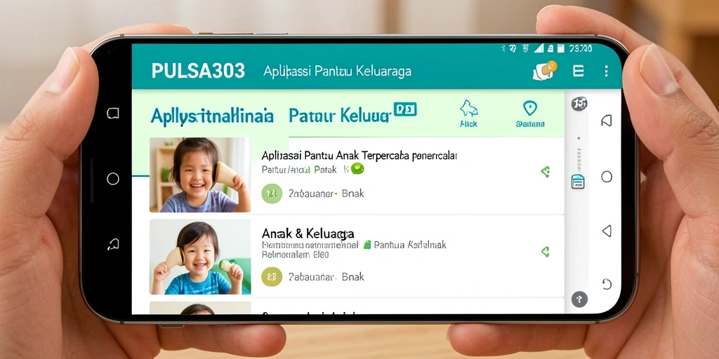 Tampilan antarmuka PULSA303 yang ramah pengguna untuk pantau anak.