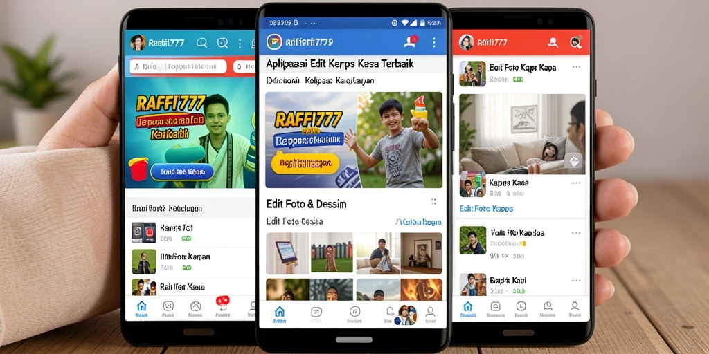Tampilan antarmuka RAFFI777 dengan fitur edit foto kertas kaca.