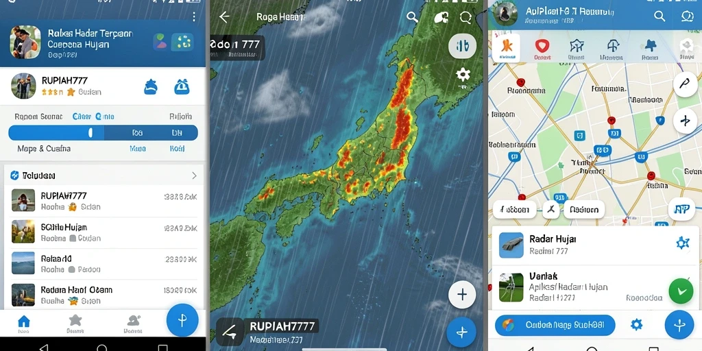 Antarmuka RUPIAH777 menampilkan radar hujan yang interaktif dan informatif.
