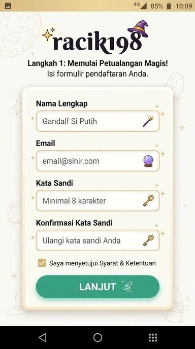 Buat Akun Baru di racik198 Mudah dan Cepat